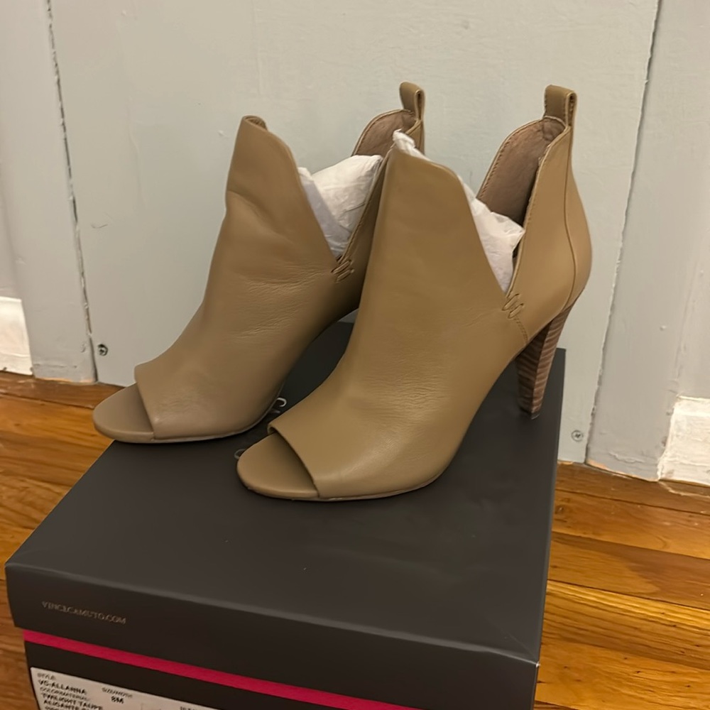 Brand new with box open toe booties